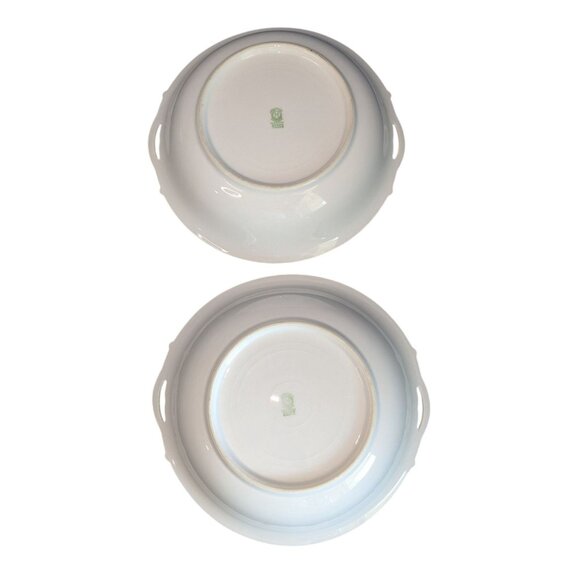 Noritake Azalea Porcelain 2 Bowls open Handles green M mark - Picture 7 of 16